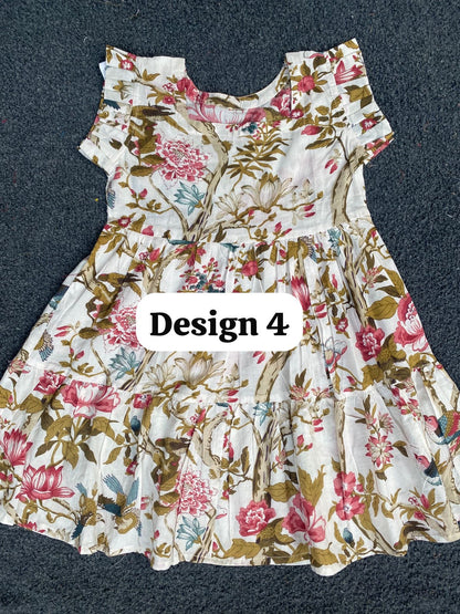 Pure cotton frill sleeve frocks| jaipuri frocks| 4-5years| size 26