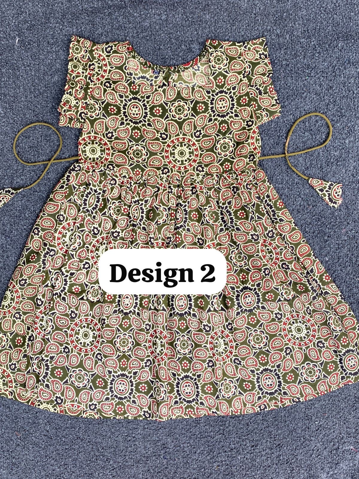 Pure cotton frill sleeve frocks| jaipuri frocks| 6,7,8y| size 28
