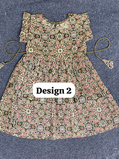 Pure cotton frill sleeve frocks| jaipuri frocks| 6,7,8y| size 28