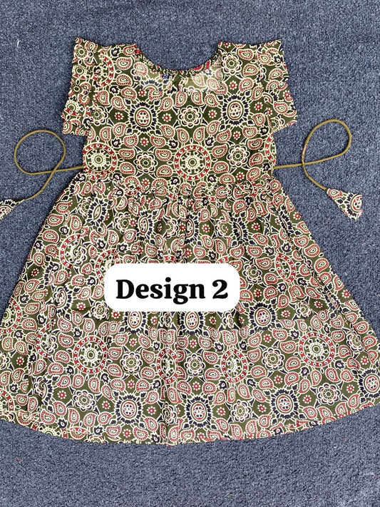 Pure cotton frill sleeve frocks| jaipuri frocks| 6,7,8y| size 28