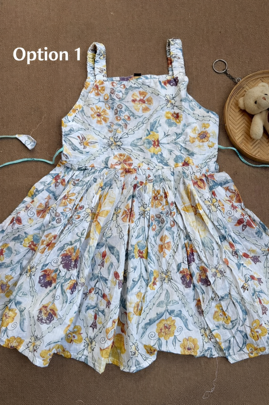 COTTON SLEEVELESS FROCKS(2-3 YEARS)