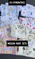 Muslin Collared Shirt and Pyjama Set for 6m to 2yrs