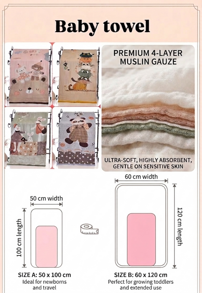 3 layer Muslin Gauze Towels