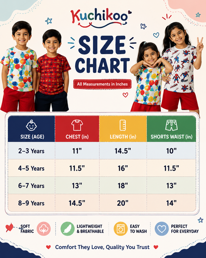 Unisex short sets | 2-9 years | buy 3 for 599/-