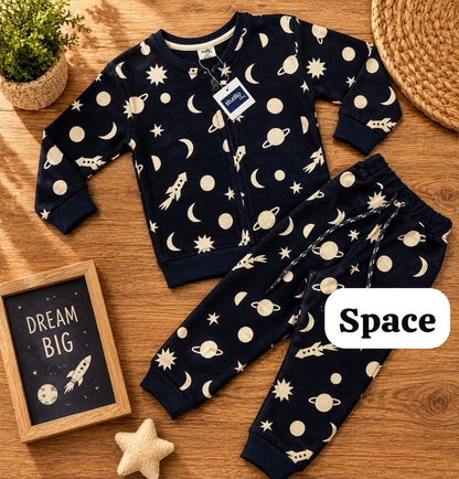 Unisex zipper Sweat Shirts Sets for 6m to 3yrs | loop knit Fabric