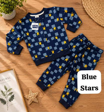 Unisex zipper Sweat Shirts Sets for 6m to 3yrs | loop knit Fabric