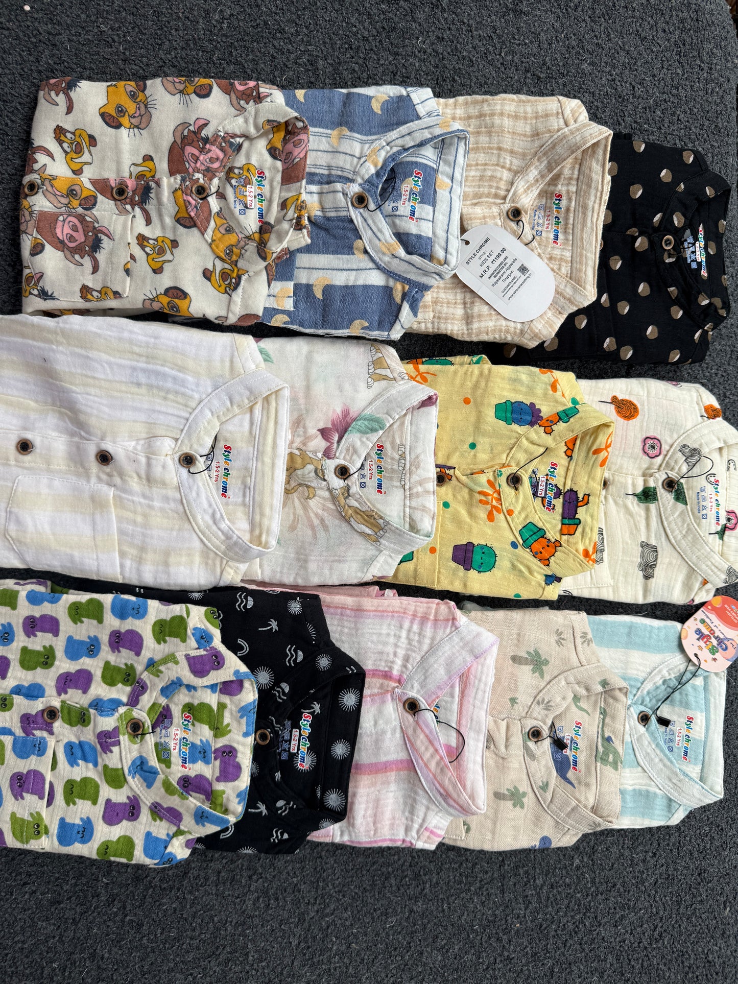 Premium boys cotton & muslin coord Sets | 1year to 5yrs| Premium Feels