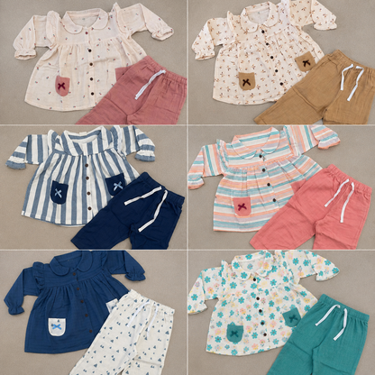 Muslin Frill Coord Sets | Loved by Many | Soft and Breathable Fabric |