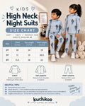 High Collar Neck Unisex Pant Sets for 2yrs -4yrs| Soft Ribbed Cotton, High neck model, extra stylish and extra comfort