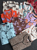 Ribbed Cotton Collar Unisex Night Sets for 18m to 6yrs