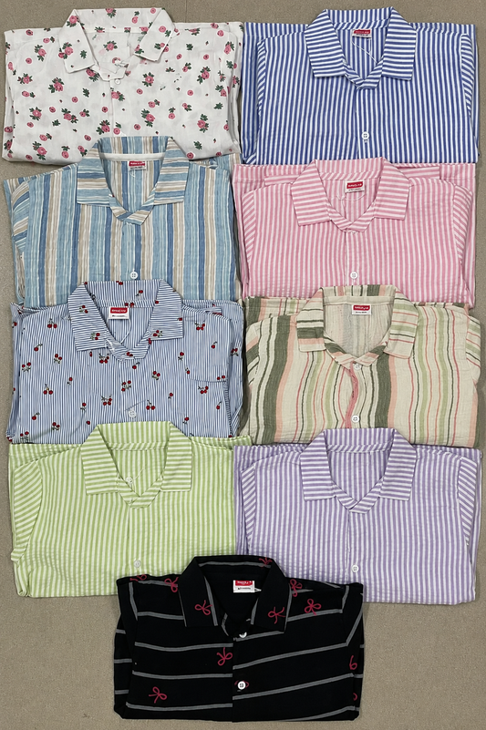 Cotton collar pyjama Sets | summer night suits 1yr to 5yrs