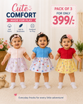 Front Open Cute Short Frocks for Newborn to 2yrs