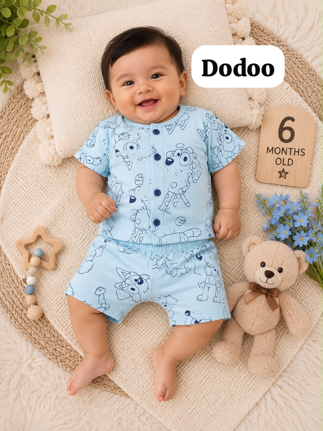 Baby Front Open Short Sets | 0 to 12months