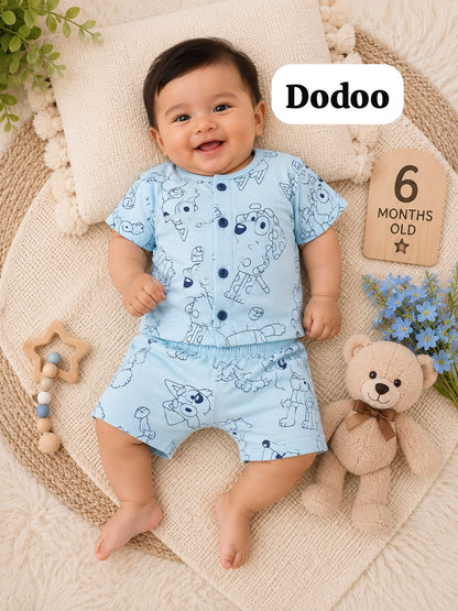 Baby Front Open Short Sets | 0 to 12months
