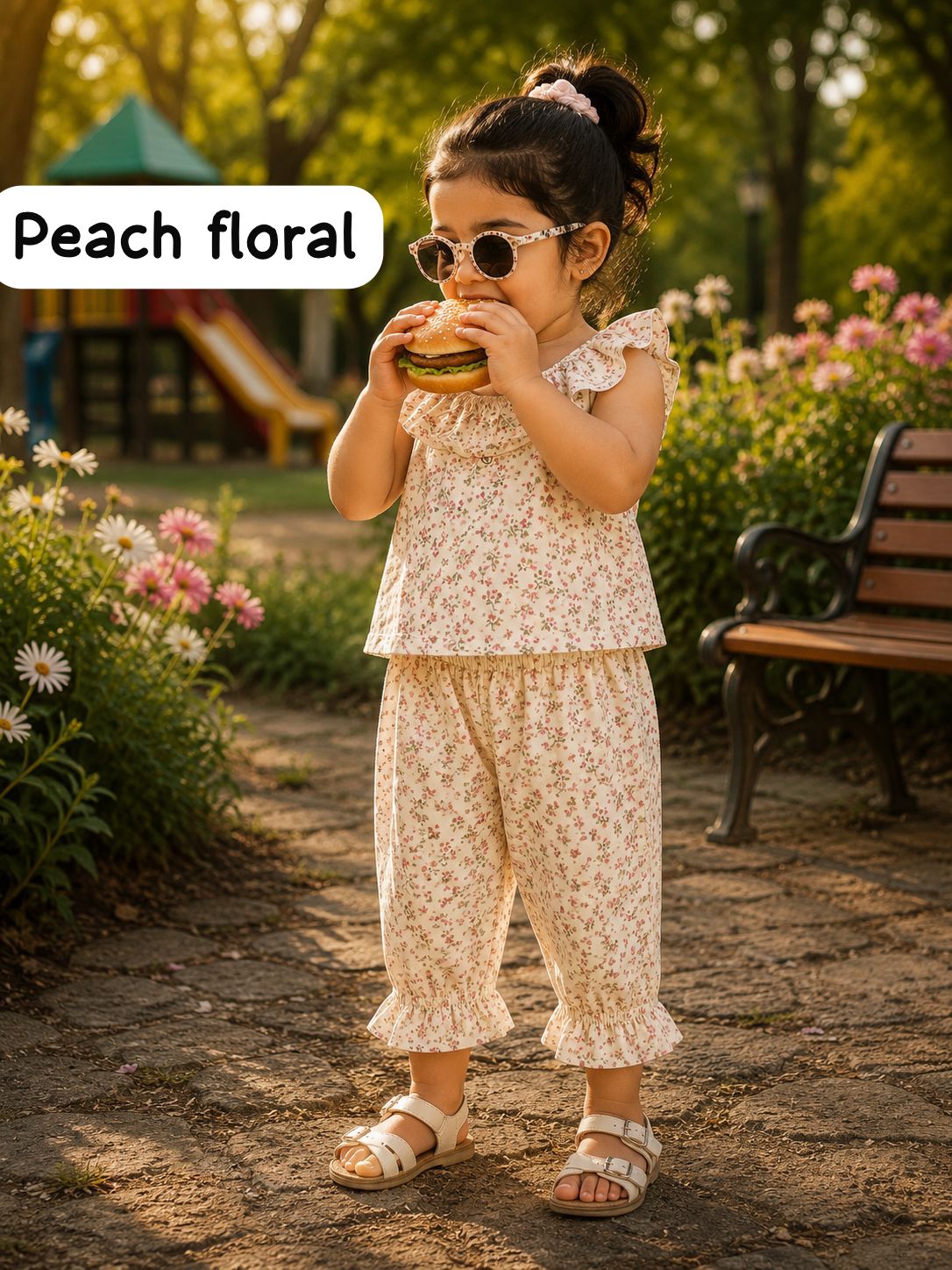 Girls Sleeveless Capri Frill sets | 2 -6yrs