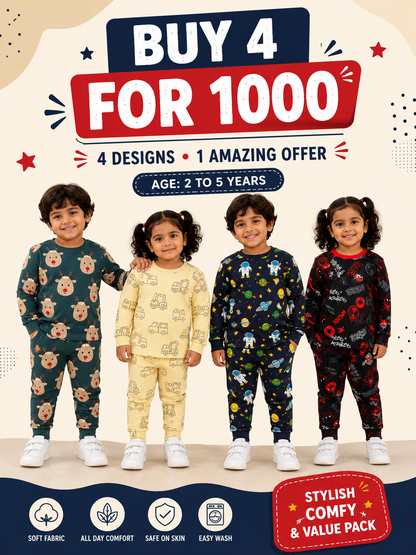 Boys & girls full sleeve cotton cords sets (2-6years)
