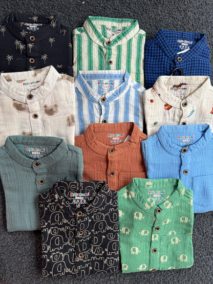 premium boys cotton, muslin cord Sets | 1year to 3yrs| Premium Feels