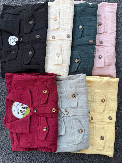 Muslin Double Pocket Short Sets | 3m to 24months
