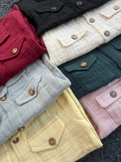 Muslin Double Pocket Short Sets | 3m to 24months