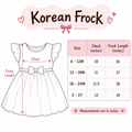 Korean petar pan collar lace pattern knee length frock (6m -2 years)