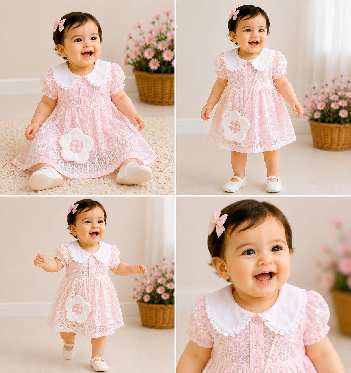Korean Petarpan collar frocks| 6M TO 24M