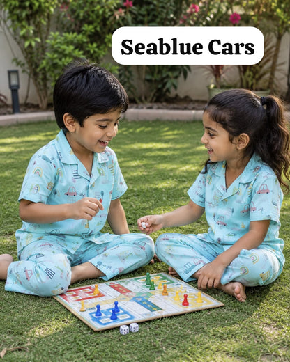 Unisex cotton Collar Pyjama Sets | 18m to 6 yrs)