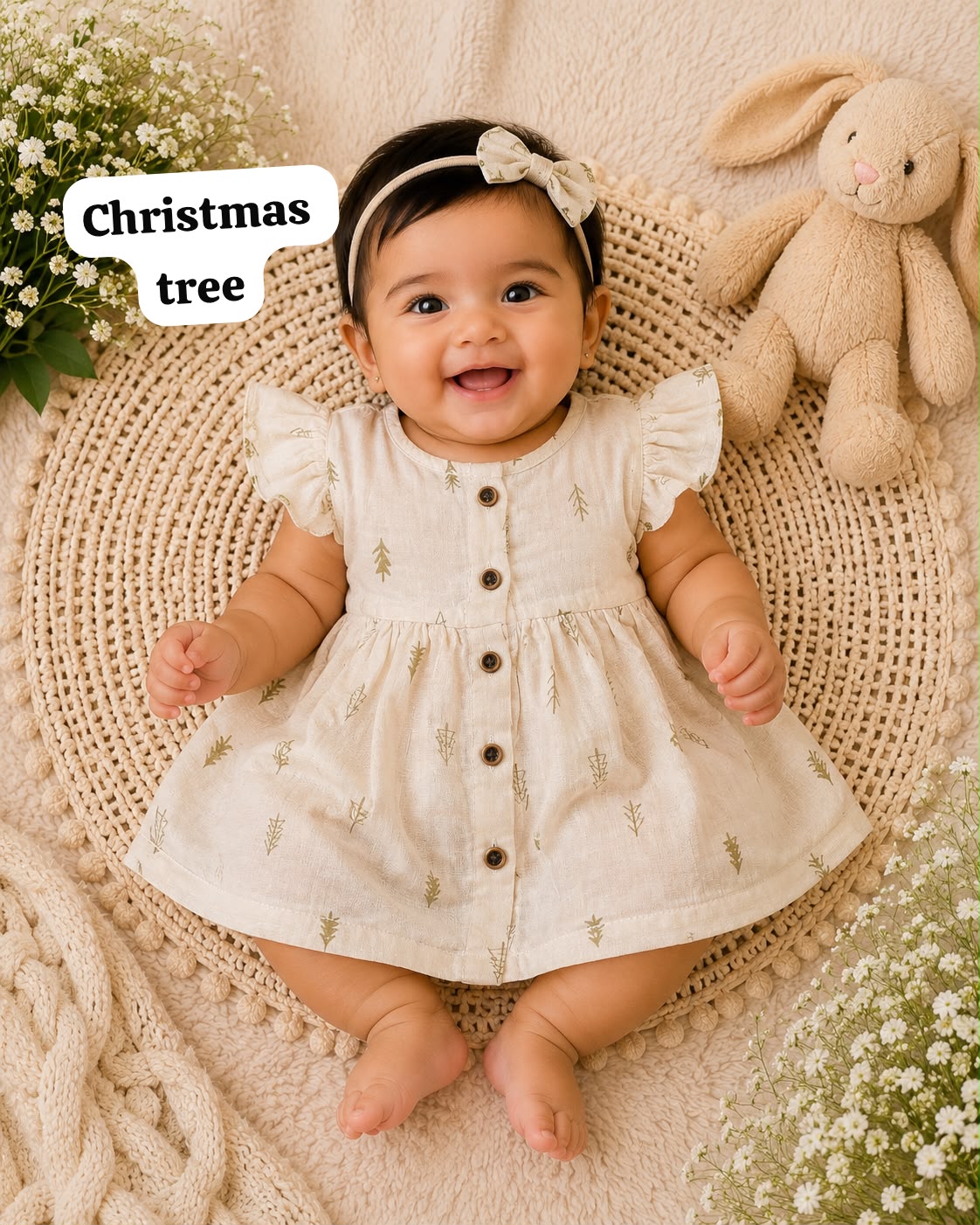 Baby Muslin full open button frocks (0-24 m), Soft & Comfortable