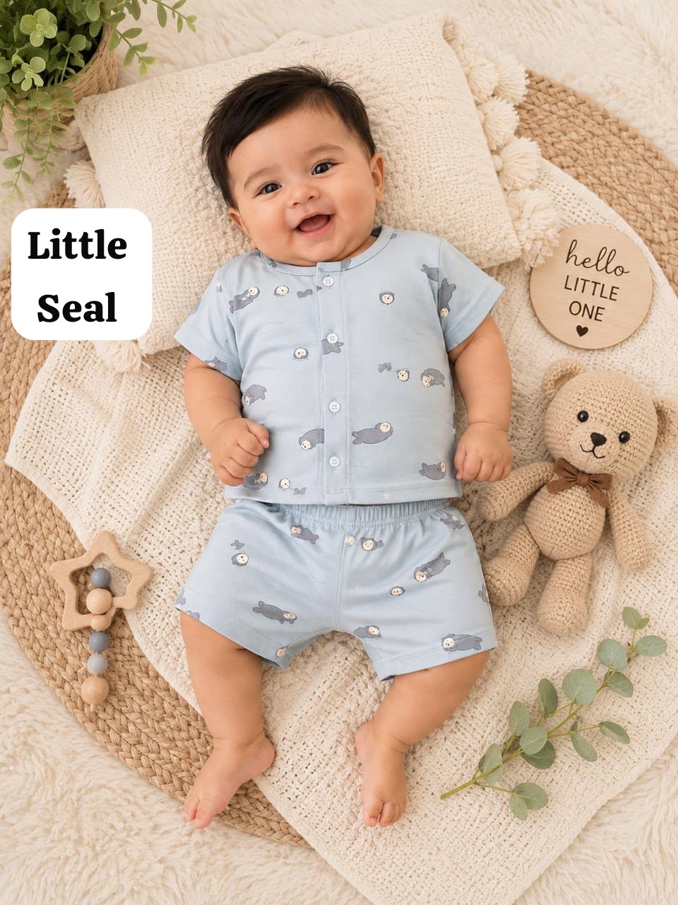 Baby Front Open Short Sets | 0 to 12months