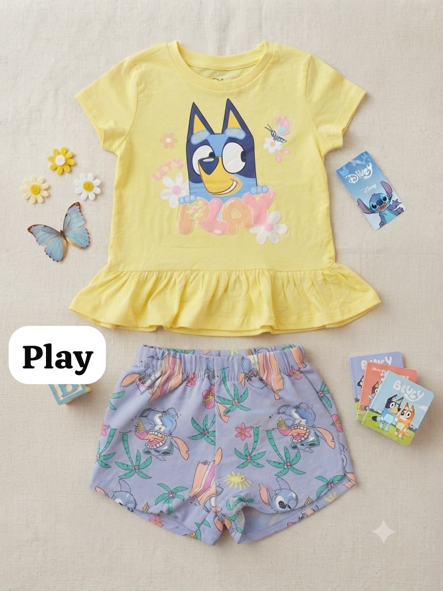 Girls Cute Cartoon Club Coord Sets for 1 year to 6 years, Fashion Edition