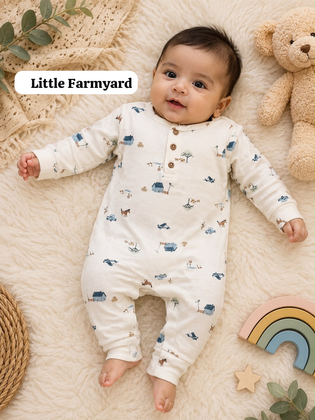 Baby open foot Romper , newborn  to 9months