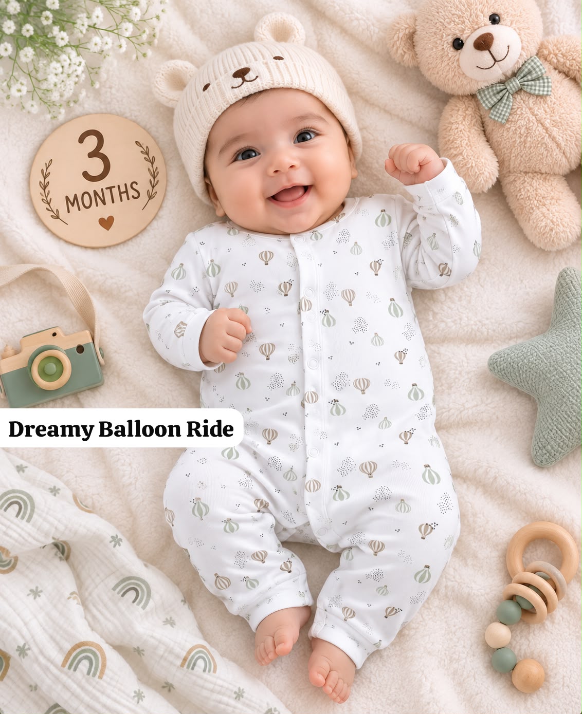 Baby open foot Romper , newborn  to 9months
