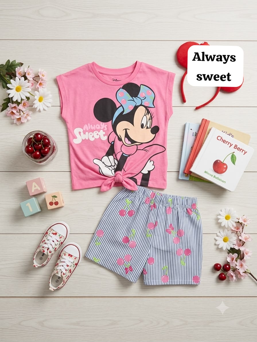 Girls Cute Cartoon Club Coord Sets for 1 year to 6 years, Fashion Edition