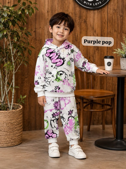 Unisex Hooded Sweat Shirt Coords for Winter,9m to 3yrs, Comfy and warm