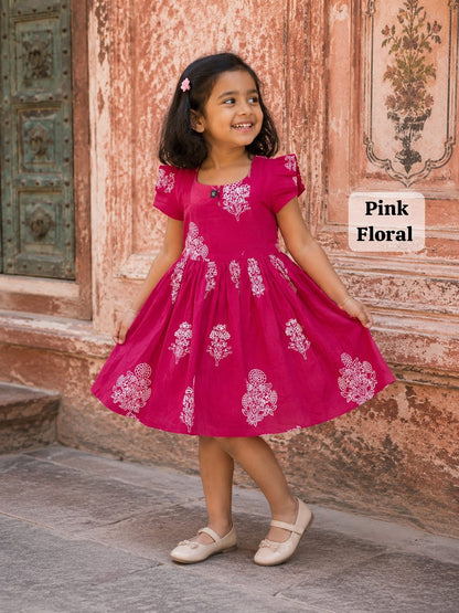 Pure cotton frocks Artisan prints|Jaipuri frocks| 1 to 9yrs | ART Edition