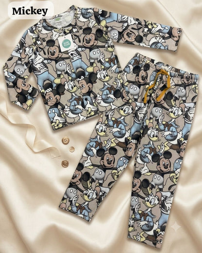 Kids full Sleeve Snap Button Pant Sets, Unisex for 18Months to 5Years