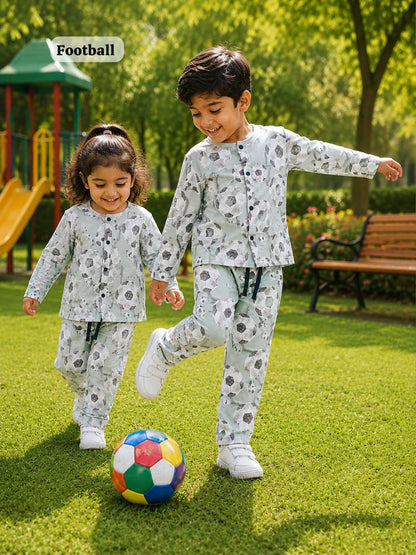 Kids full Sleeve Snap Button Pant Sets, Unisex for 18Months to 5Years