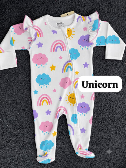 Footed Rompers sleepsuit-body jumpsuits (3-6months)