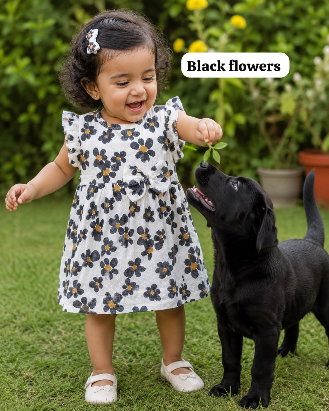 soft Ribbed Cotton Bow Frocks