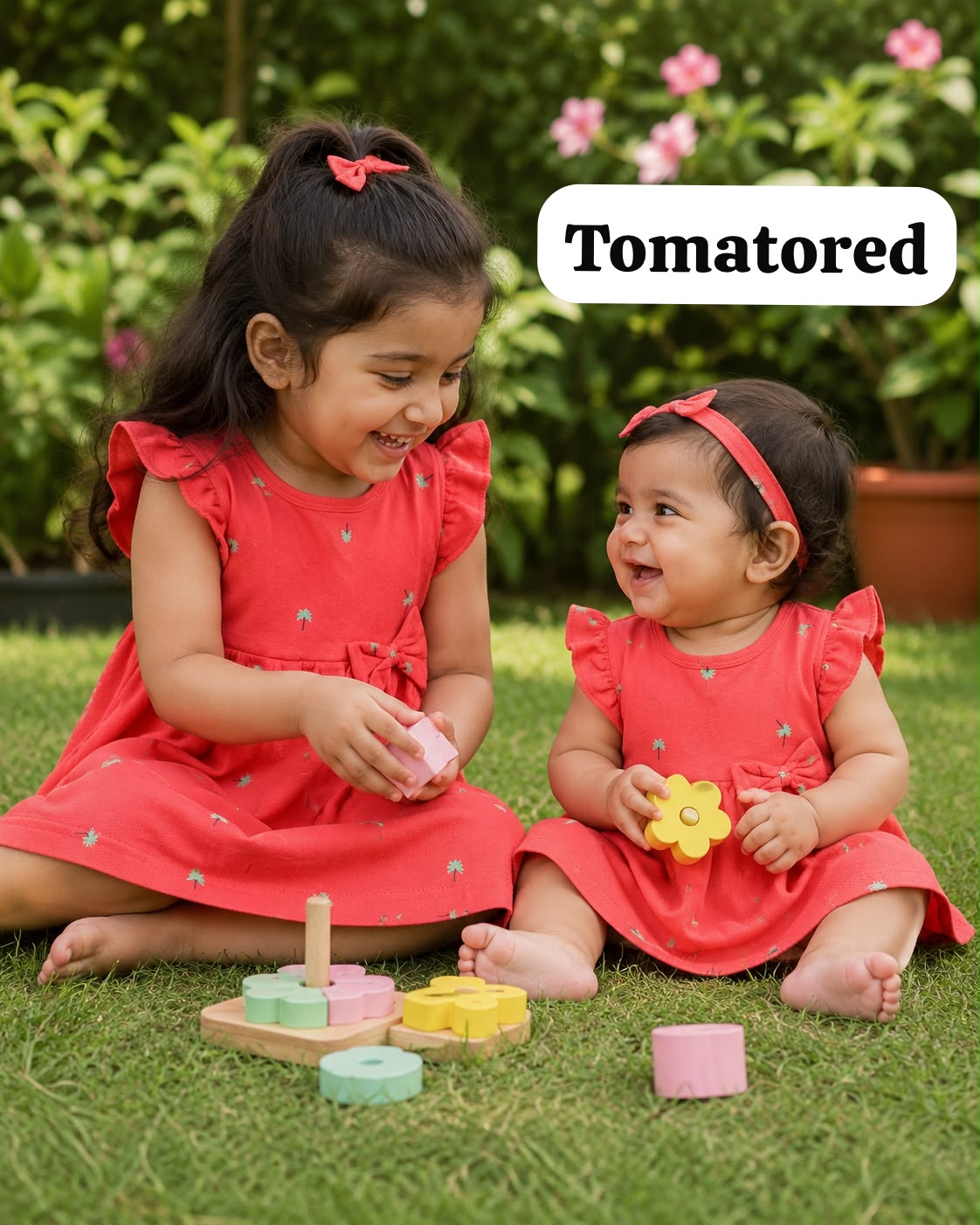 soft Ribbed Cotton Bow Frocks