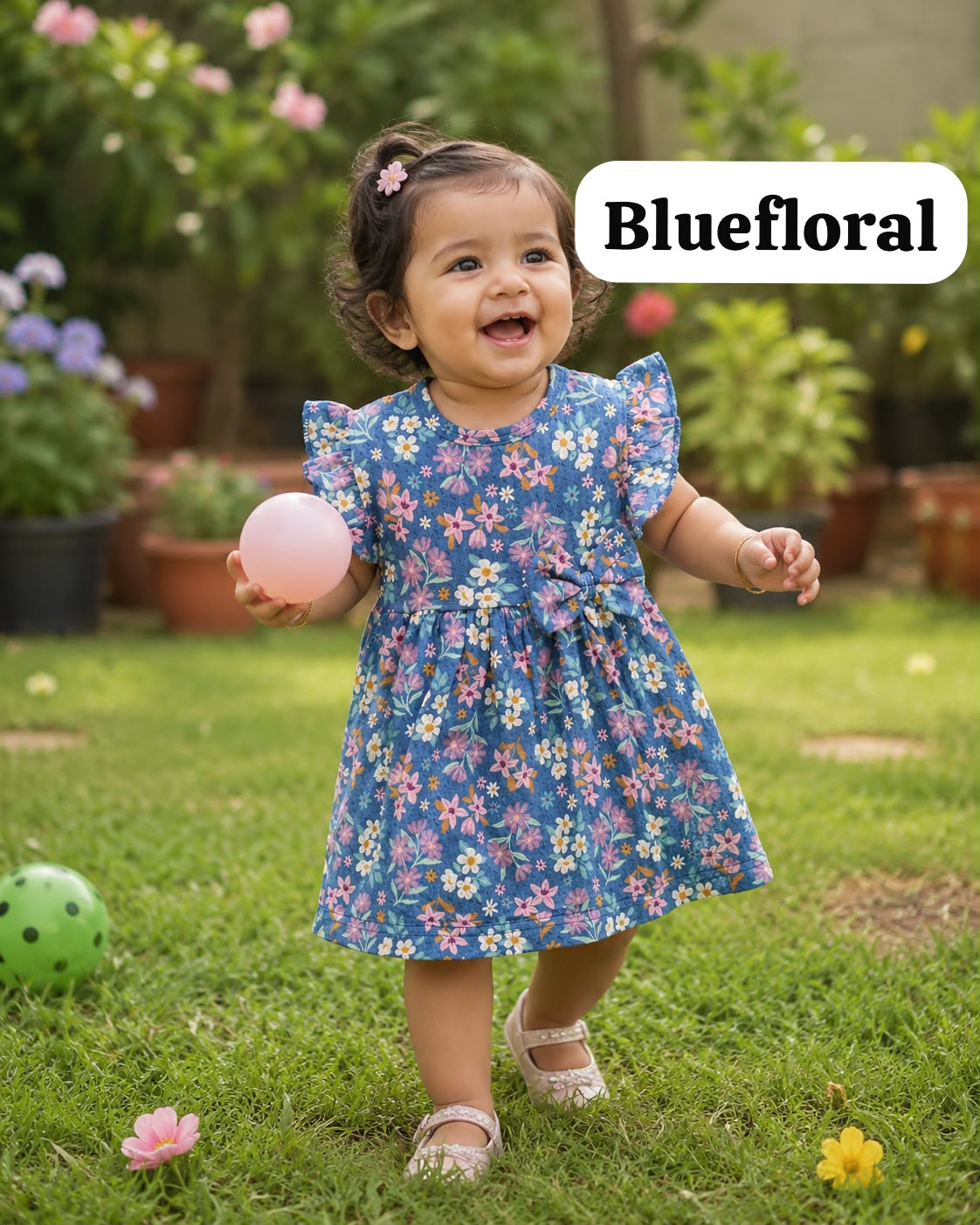 soft Ribbed Cotton Bow Frocks