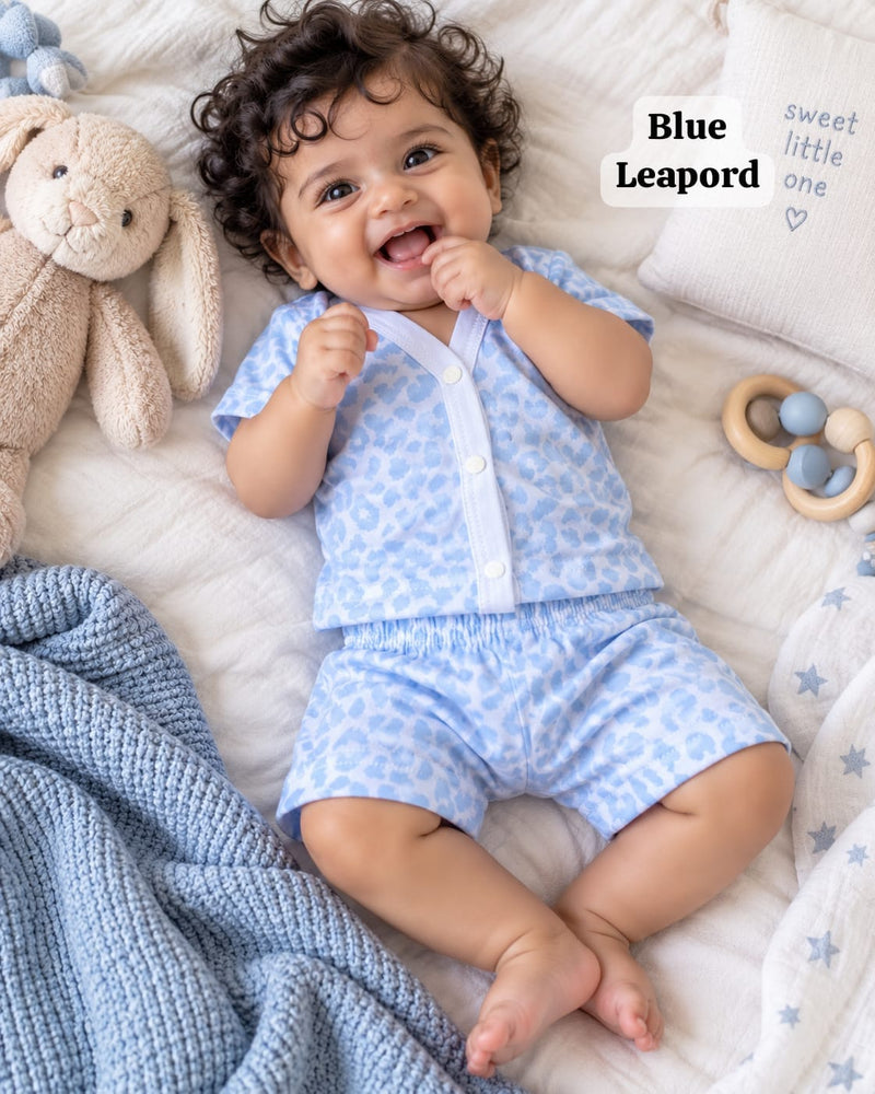 Snap Button Half Sleeve Short Sets , 0 to 9 Months