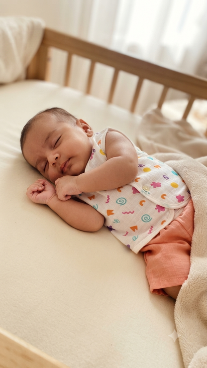 Muslin Baby jabla and short Set Unisex 0-6m