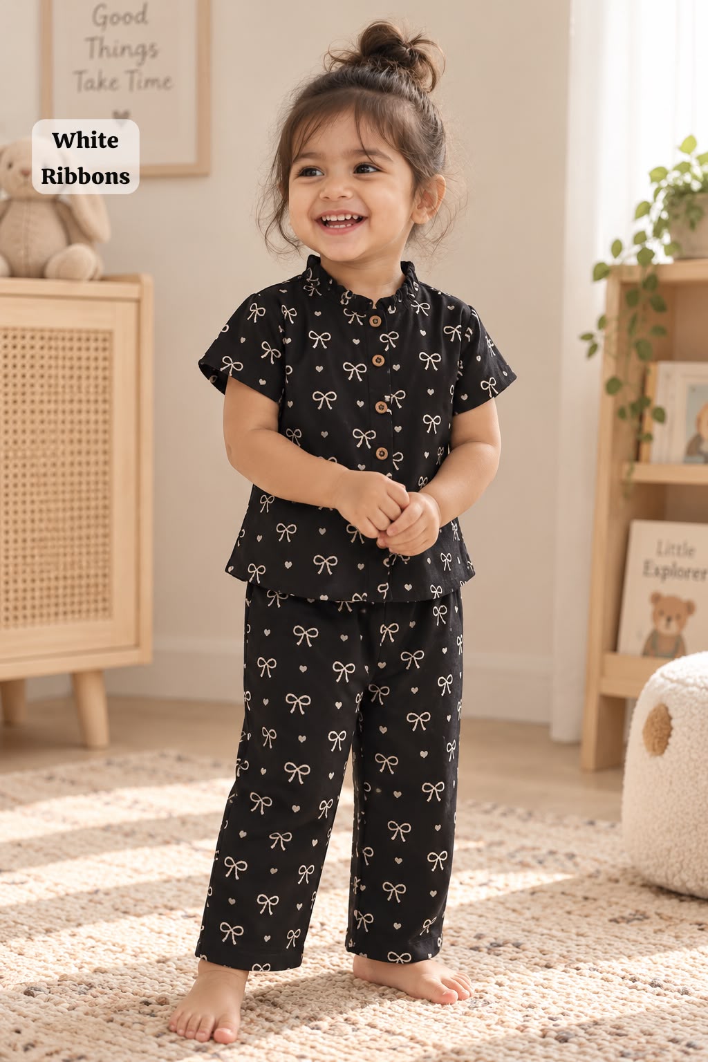 Muslin Frill Collar Cord Sets, 2yrs - 6yrs, Muslin top and pant, Loved by many