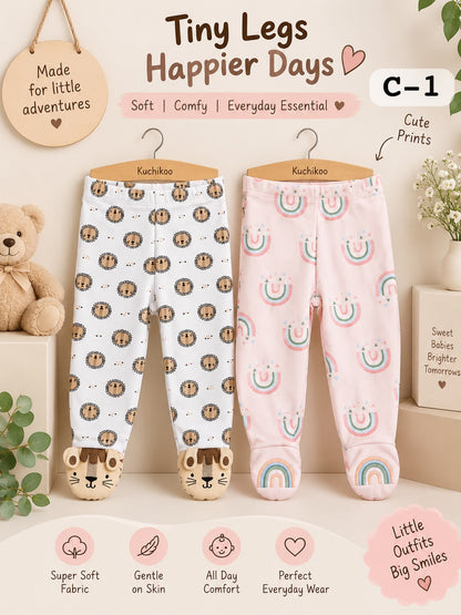 Tiny Steps Footed Baby Pants 🧸✨ , 0 - 6 Months , Unisex