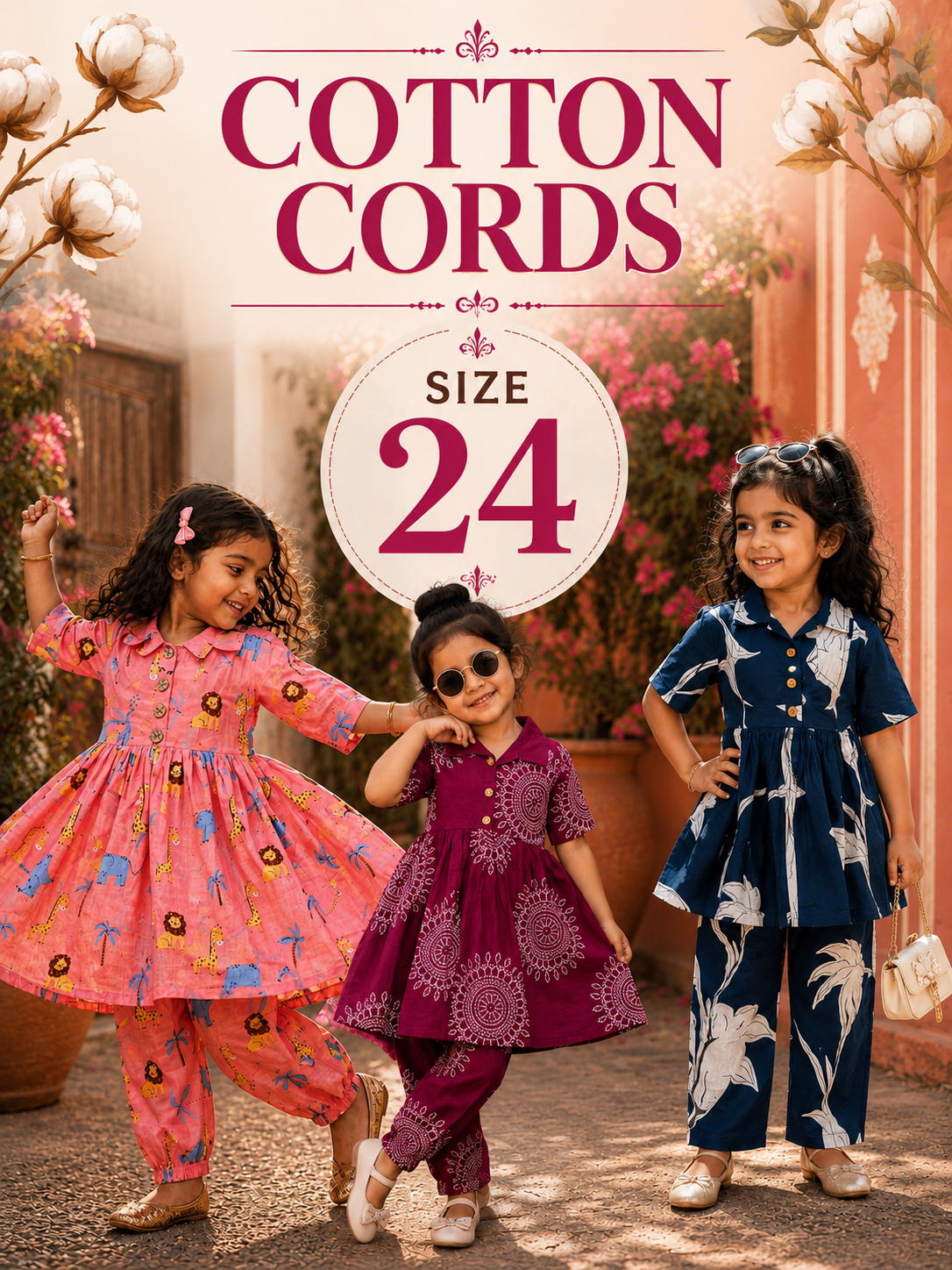 Pure Cotton Coords |( 3-4yrs) | size 24 Our Traditional Edition