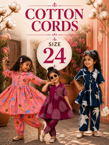 Pure Cotton Coords |( 3-4yrs) | size 24 Our Traditional Edition