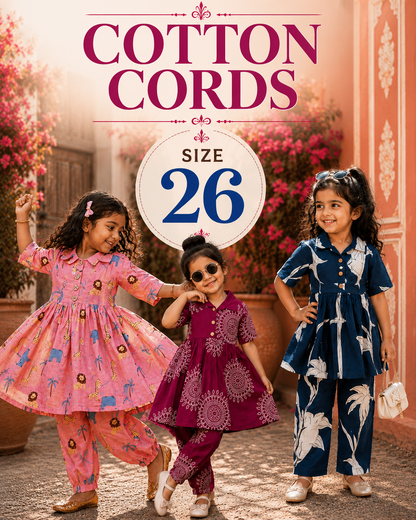 Pure Cotton Coords |( 5-6yrs) | 26 size Our Traditional Edition