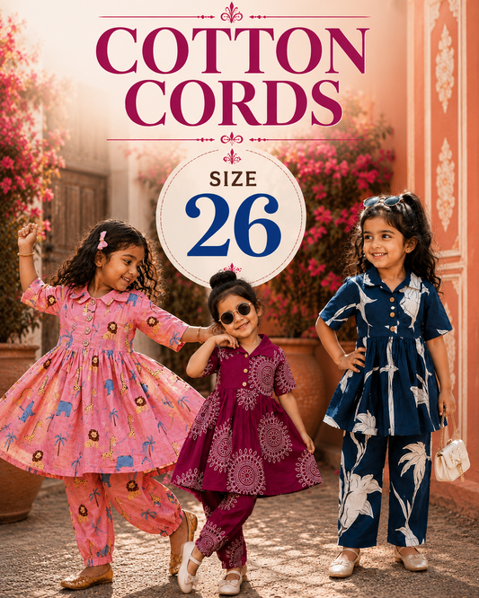 Pure Cotton Coords |( 5-6yrs) | 26 size Our Traditional Edition