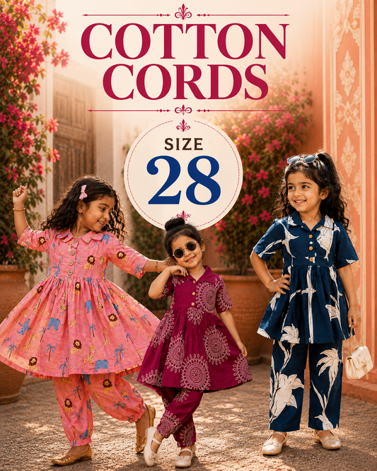 Pure Cotton Coords |( 6-8yrs) | 28 size | traditional wear