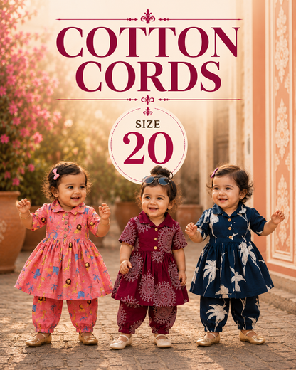 Pure Cotton Coords |( 1-2yrs) | 20 size |Our Traditional Edition